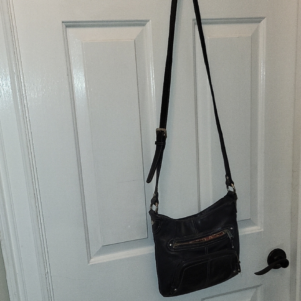 Black Leather Shoulder Bag - Picture 3 of 4